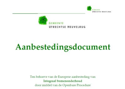 Integraal Bomenonderhoud – Gemeente Utrechtse Heuvelrug